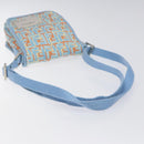 FENDI Shoulder Bag Canvas Light Blue Silver Auth sw413-7