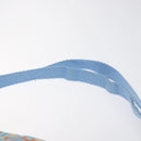 FENDI Shoulder Bag Canvas Light Blue Silver Auth sw413-14