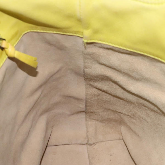 BOTTEGA VENETA Hand Bag Leather Yellow 131673 Auth sw416