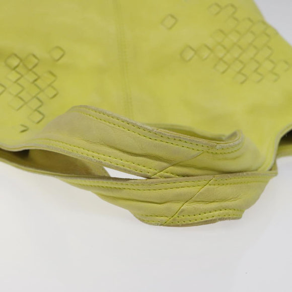 BOTTEGA VENETA Hand Bag Leather Yellow 131673 Auth sw416