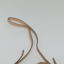 CELINE Vertical Cavas Hand Bag Leather 2way Pink Gold Auth sw418-14