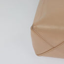 CELINE Vertical Cavas Hand Bag Leather 2way Pink Gold Auth sw418-17