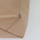 CELINE Vertical Cavas Hand Bag Leather 2way Pink Gold Auth sw418-10