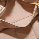 CELINE Vertical Cavas Hand Bag Leather 2way Pink Gold Auth sw418-12