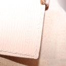 CELINE Vertical Cavas Hand Bag Leather 2way Pink Gold Auth sw418-21