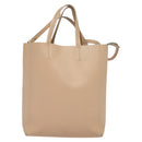 CELINE Vertical Cavas Hand Bag Leather 2way Pink Gold Auth sw418-13