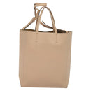 CELINE Vertical Cavas Hand Bag Leather 2way Pink Gold Auth sw418-2