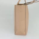 CELINE Vertical Cavas Hand Bag Leather 2way Pink Gold Auth sw418-3