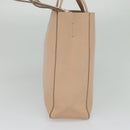 CELINE Vertical Cavas Hand Bag Leather 2way Pink Gold Auth sw418-4