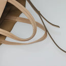 CELINE Vertical Cavas Hand Bag Leather 2way Pink Gold Auth sw418-7