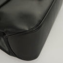 Salvatore Ferragamo Vala Shoulder Bag Leather Black Silver Auth sw419-9