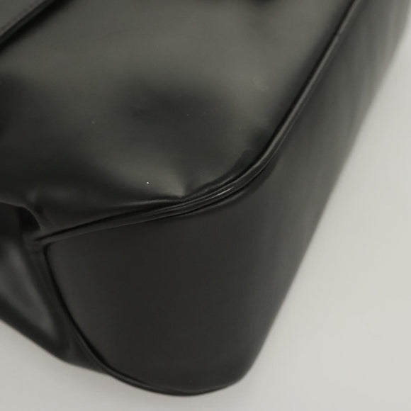 Salvatore Ferragamo Vala Shoulder Bag Leather Black Silver Auth sw419