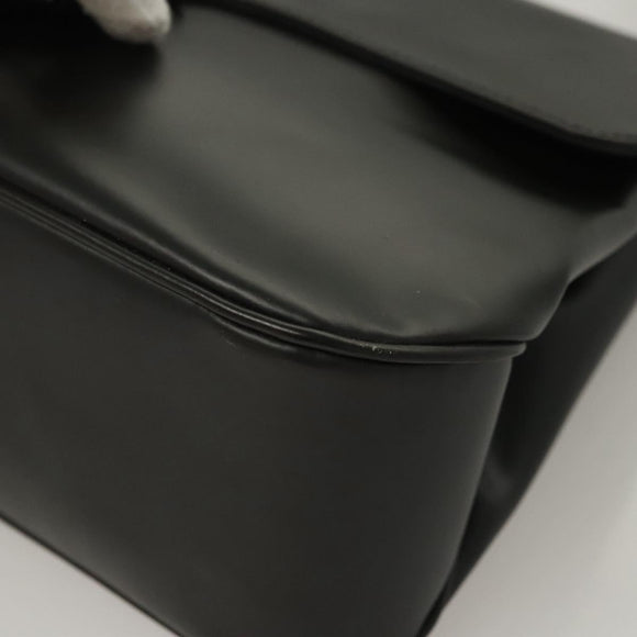 Salvatore Ferragamo Vala Shoulder Bag Leather Black Silver Auth sw419