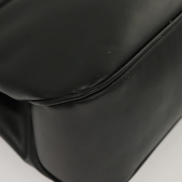 Salvatore Ferragamo Vala Shoulder Bag Leather Black Silver Auth sw419