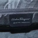 Salvatore Ferragamo Vala Shoulder Bag Leather Black Silver Auth sw419-12