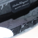 Salvatore Ferragamo Vala Shoulder Bag Leather Black Silver Auth sw419-11