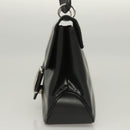 Salvatore Ferragamo Vala Shoulder Bag Leather Black Silver Auth sw419-3