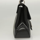 Salvatore Ferragamo Vala Shoulder Bag Leather Black Silver Auth sw419-4