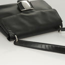 Salvatore Ferragamo Vala Shoulder Bag Leather Black Silver Auth sw419-6
