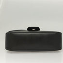 Salvatore Ferragamo Vala Shoulder Bag Leather Black Silver Auth sw419-5