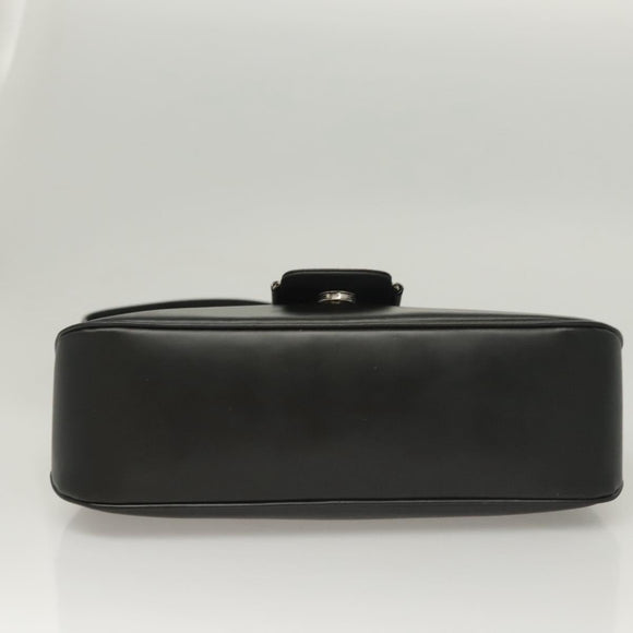 Salvatore Ferragamo Vala Shoulder Bag Leather Black Silver Auth sw419