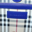 BURBERRY Nova Check Tote Bag PVC Beige Gold Auth sw421-10