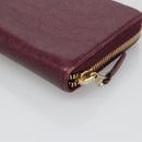 BALENCIAGA Long Wallet Leather Purple 253053 Auth sw423-15