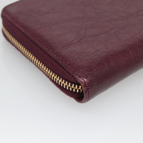 BALENCIAGA Long Wallet Leather Purple 253053 Auth sw423