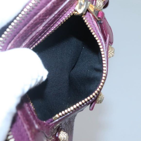 BALENCIAGA Long Wallet Leather Purple 253053 Auth sw423