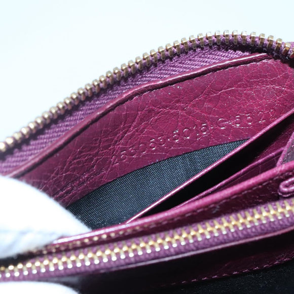 BALENCIAGA Long Wallet Leather Purple 253053 Auth sw423