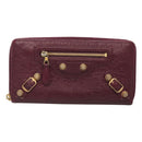 BALENCIAGA Long Wallet Leather Purple 253053 Auth sw423-13