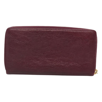 BALENCIAGA Long Wallet Leather Purple 253053 Auth sw423 - 0
