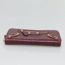 BALENCIAGA Long Wallet Leather Purple 253053 Auth sw423-6