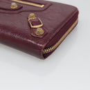 BALENCIAGA Long Wallet Leather Purple 253053 Auth sw423-7