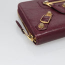 BALENCIAGA Long Wallet Leather Purple 253053 Auth sw423-14