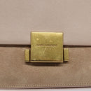 SAINT LAURENT Bellecious Shoulder Bag Suede Leather Pink Auth sw424-9