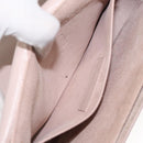 SAINT LAURENT Bellecious Shoulder Bag Suede Leather Pink Auth sw424-22