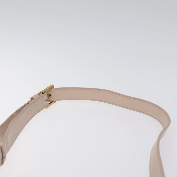 SAINT LAURENT Bellecious Shoulder Bag Suede Leather Pink Auth sw424