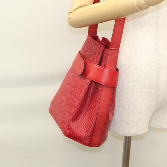 LOUIS VUITTON Epi Sac Depaule PM Shoulder Bag Red M80207 LV Auth sw430