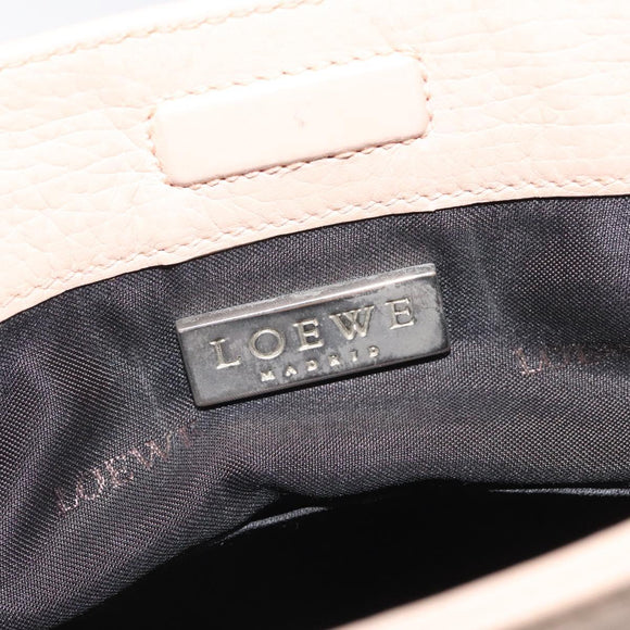 LOEWE Shoulder Bag Leather Pink Auth sw433