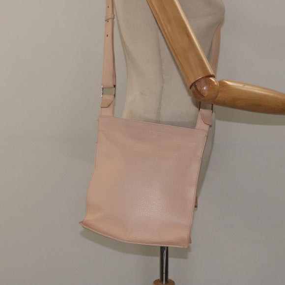 LOEWE Shoulder Bag Leather Pink Auth sw433