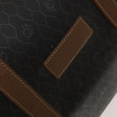 Christian Dior Honeycomb Canvas Boston Bag PVC Leather Black Auth sw438-17