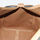 Christian Dior Honeycomb Canvas Boston Bag PVC Leather Black Auth sw438-18