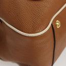 Miu Miu Hand Bag Leather 2way Brown Gold Auth sw446-15
