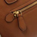 Miu Miu Hand Bag Leather 2way Brown Gold Auth sw446-17