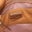 Miu Miu Hand Bag Leather 2way Brown Gold Auth sw446-20