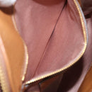 Miu Miu Hand Bag Leather 2way Brown Gold Auth sw446-24