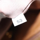 Miu Miu Hand Bag Leather 2way Brown Gold Auth sw446-12