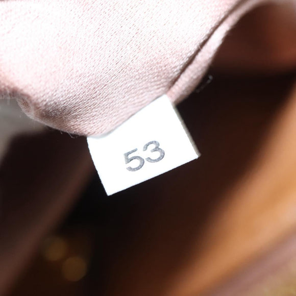 Miu Miu Hand Bag Leather 2way Brown Gold Auth sw446