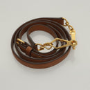 Miu Miu Hand Bag Leather 2way Brown Gold Auth sw446-27